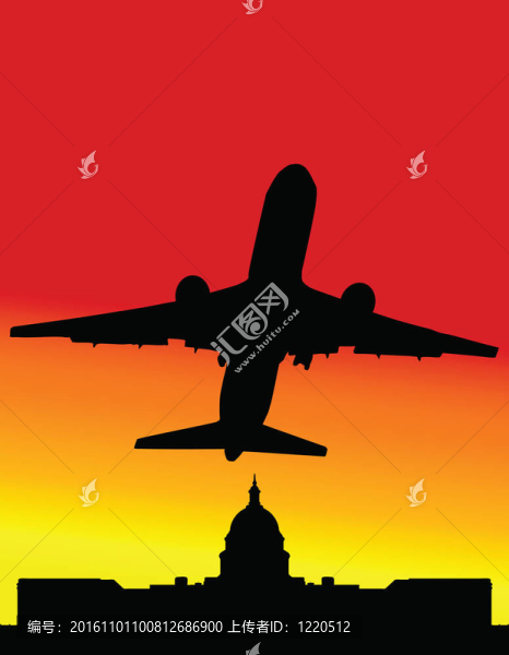 飛機穿過舊建筑