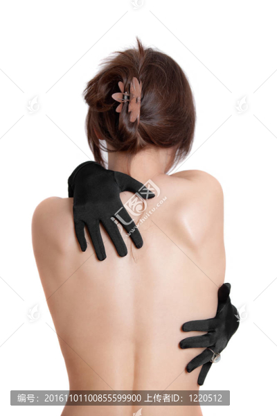 女性的背部