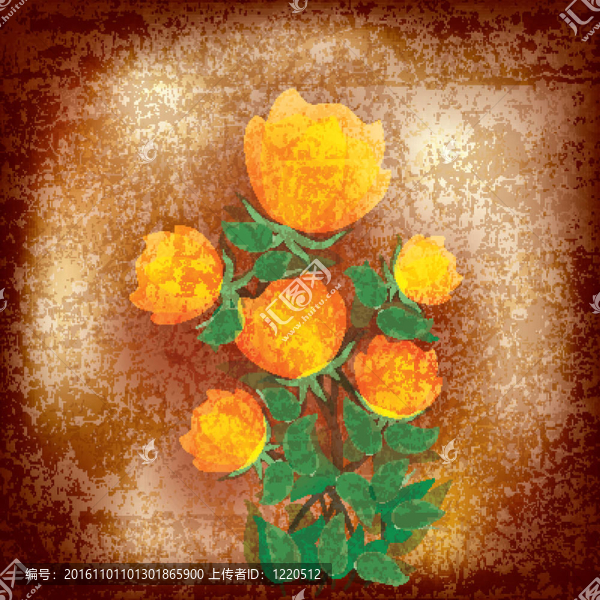 摘要花卉插圖