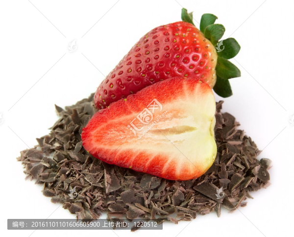 Strawberry在一塊巧克力