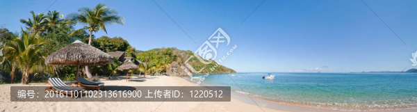 熱帶海灘全景