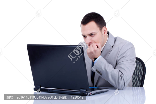 擔心年輕的商人