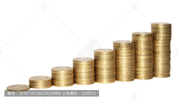 烏克蘭硬幣金字塔。（隔離的）
