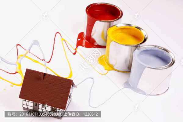 油漆罐；刷子和臟東西