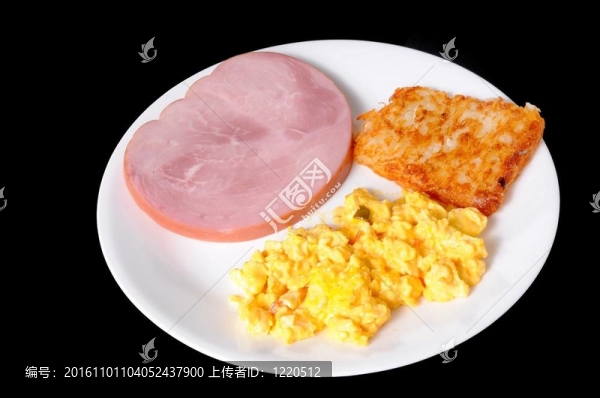 火腿土豆餅和雞蛋
