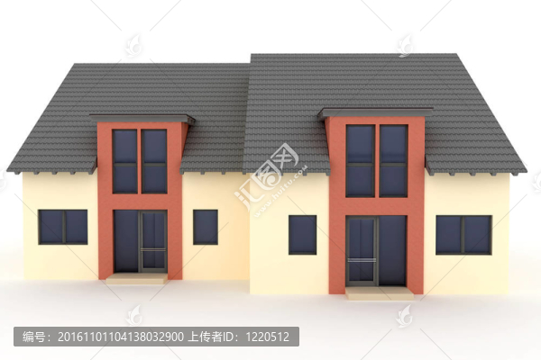 白色3D房子
