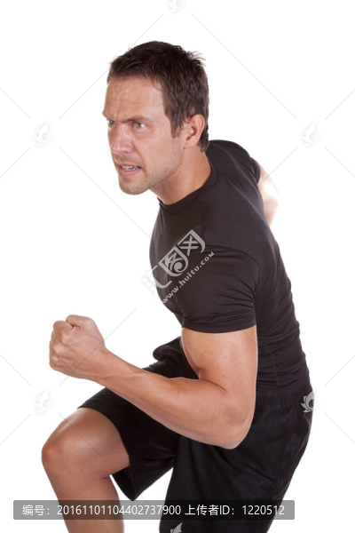 男人跑