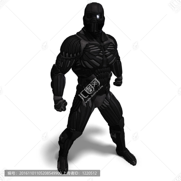科幻小說中的男性角色。3D渲染與剪輯路徑和陰影超過白色