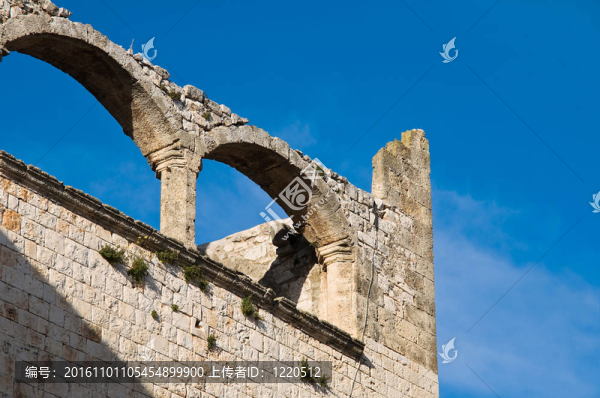 Norman,Castle。韋爾薩諾。Apulia。