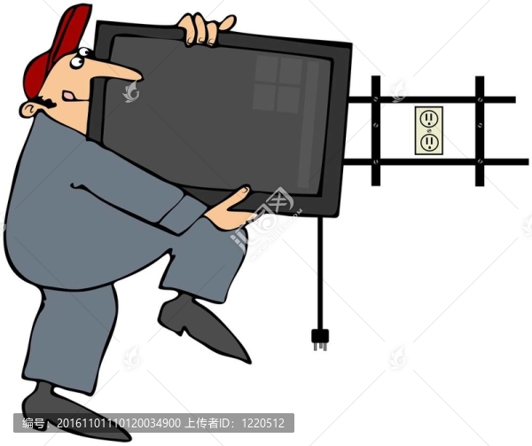 安裝平板電視的人