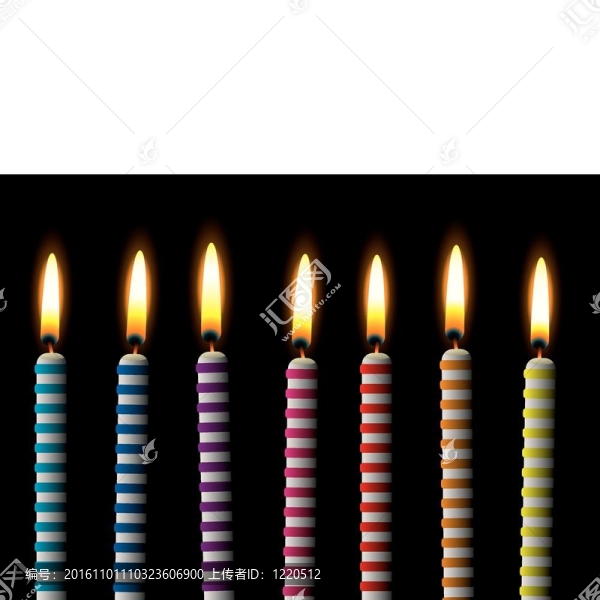 生日蠟燭的條紋