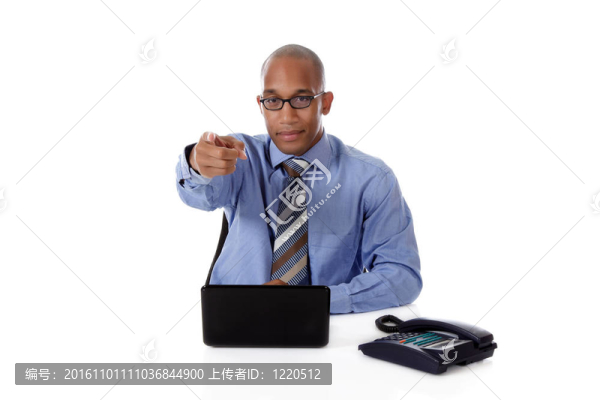 年輕漂亮的African,American商人
