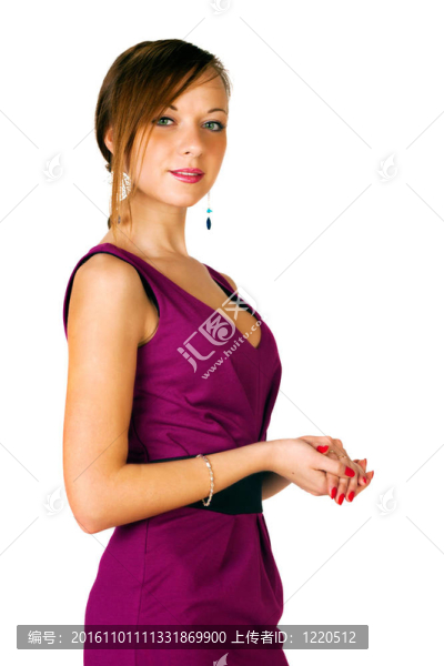 女孩在白色的