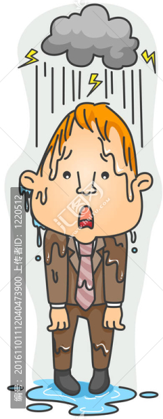 濕透了