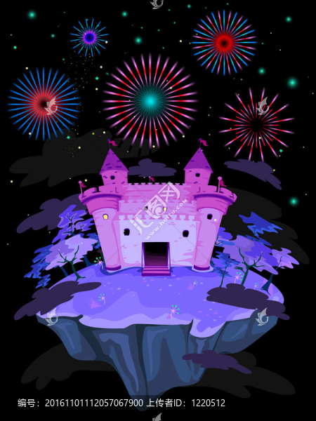 城堡和煙花