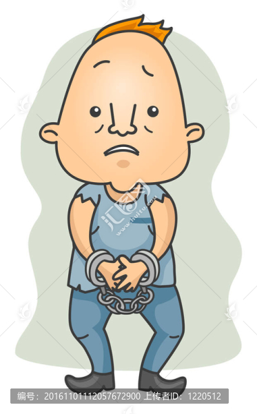 男人帶著手銬