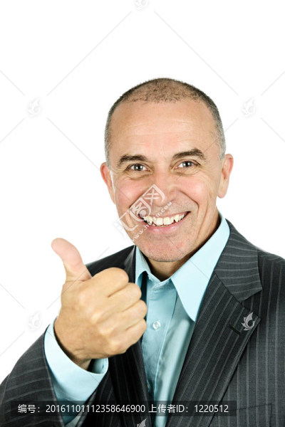豎起大拇指的男人