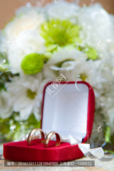 裝飾盒中的結(jié)婚戒指
