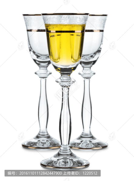 白葡萄酒酒杯的分離