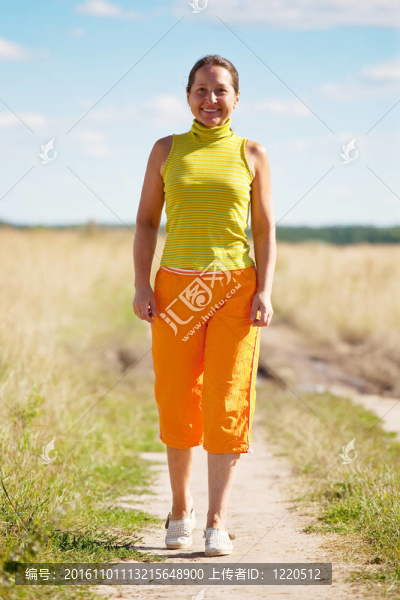 運動的女性高級