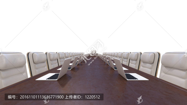 公司會議-椅子；筆記本電腦和辦公桌