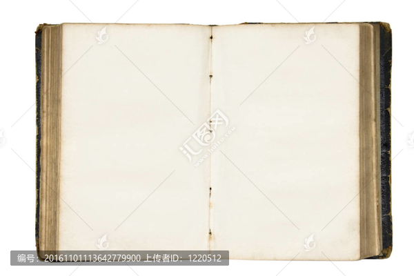 打開舊的空白的書