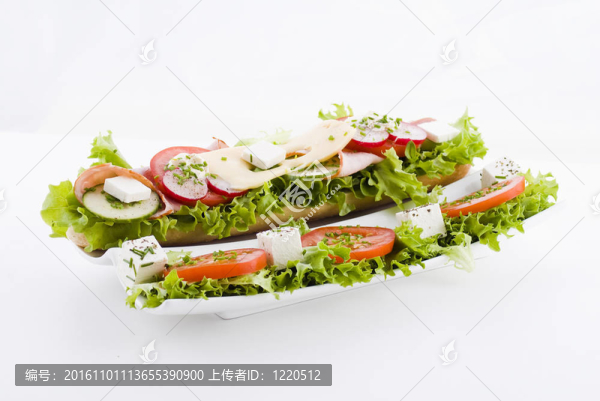 新鮮的素食三明治