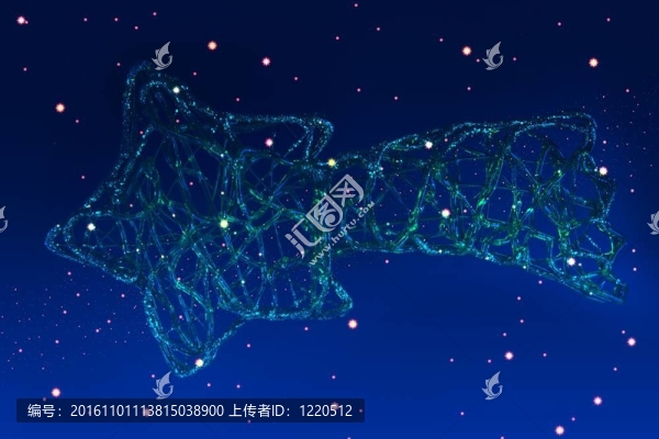 圣誕星上空的藍(lán)色星星