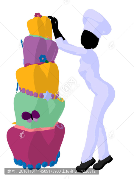 女廚師藝術(shù)插圖剪影