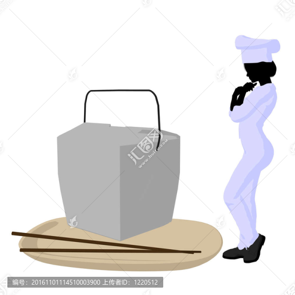 女廚師藝術(shù)插圖剪影
