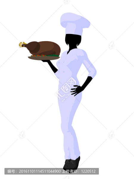 女廚師藝術(shù)插圖剪影