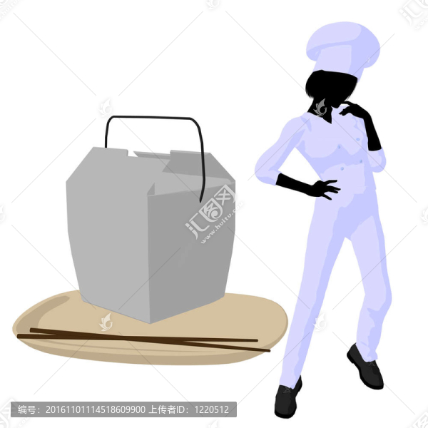 女廚師藝術(shù)插圖剪影