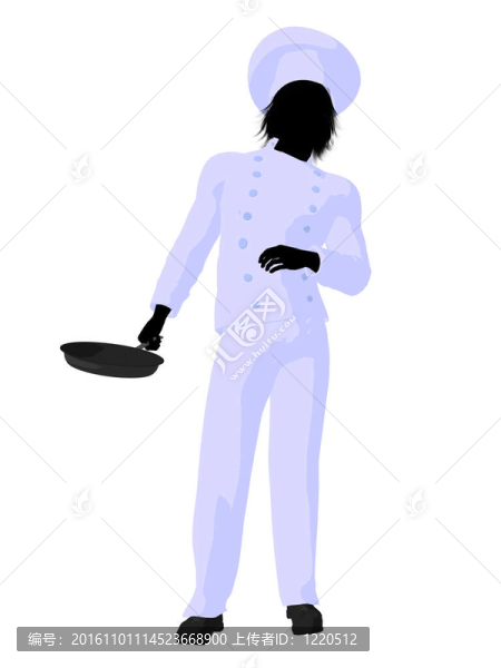 男廚師藝術(shù)插圖剪影