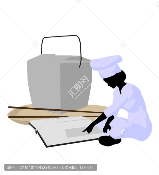 女廚師藝術(shù)插圖剪影