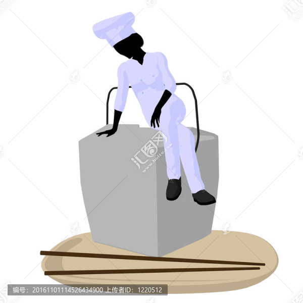 女廚師藝術(shù)插圖剪影