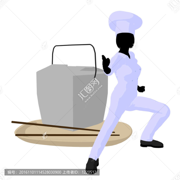 女廚師藝術(shù)插圖剪影