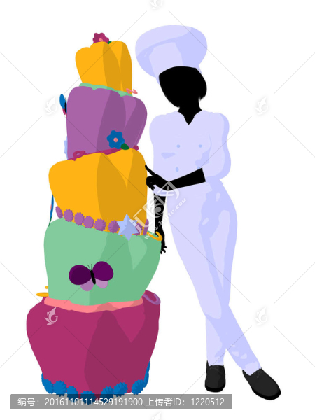 女廚師藝術(shù)插圖剪影