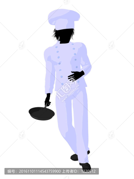 男廚師藝術(shù)插圖剪影