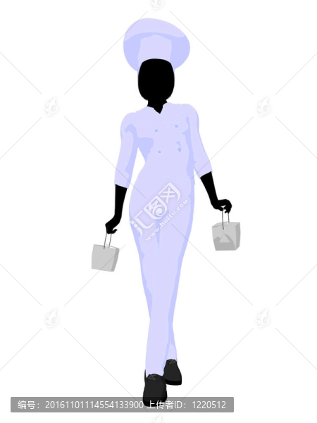 女廚師藝術(shù)插圖剪影
