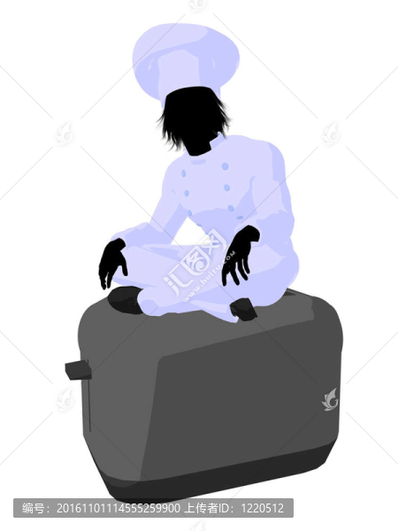 男廚師藝術(shù)插圖剪影