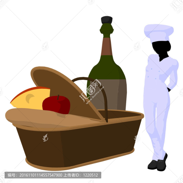 女廚師藝術(shù)插圖剪影