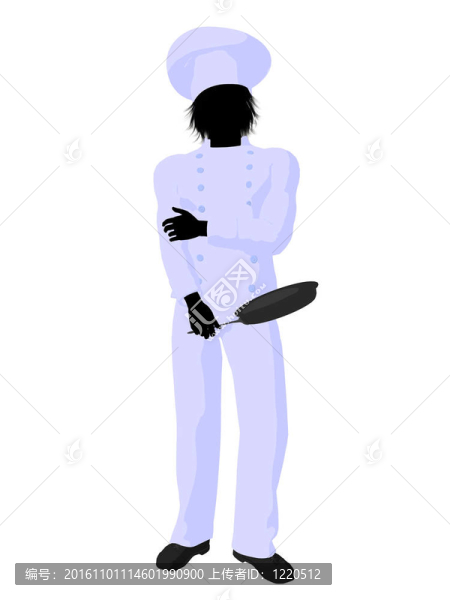 男廚師藝術(shù)插圖剪影