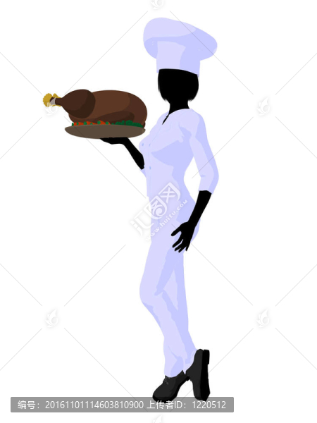 女廚師藝術(shù)插圖剪影