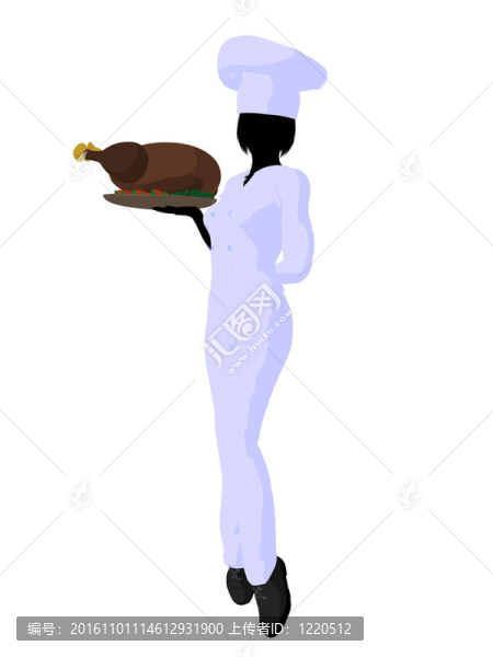 女廚師藝術(shù)插圖剪影