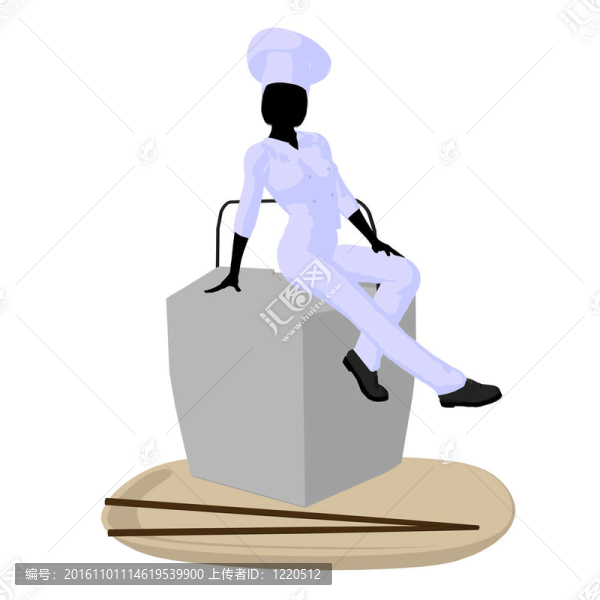 女廚師藝術(shù)插圖剪影