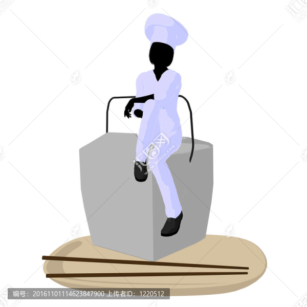 女廚師藝術(shù)插圖剪影