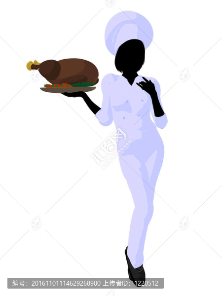 女廚師藝術(shù)插圖剪影
