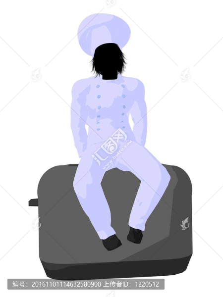 男廚師藝術(shù)插圖剪影