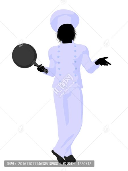 男廚師藝術(shù)插圖剪影