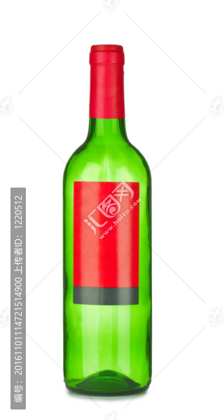 葡萄酒標(biāo)簽的綠色emprty瓶